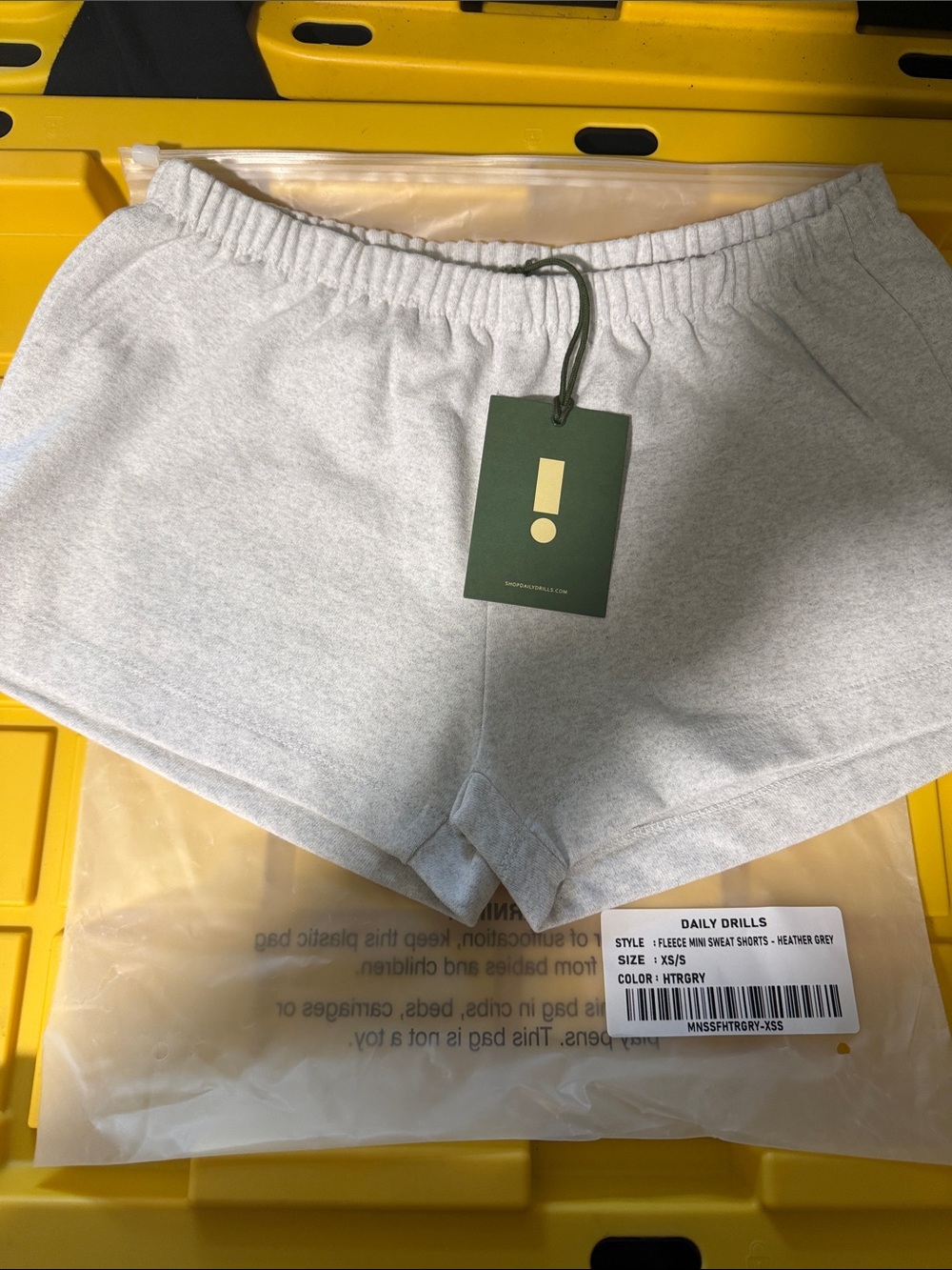 Daily Drills Heather Gray Fleece Mini Sweat Shorts